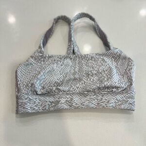All in Motion Gray Snake Patterned Sports Bra